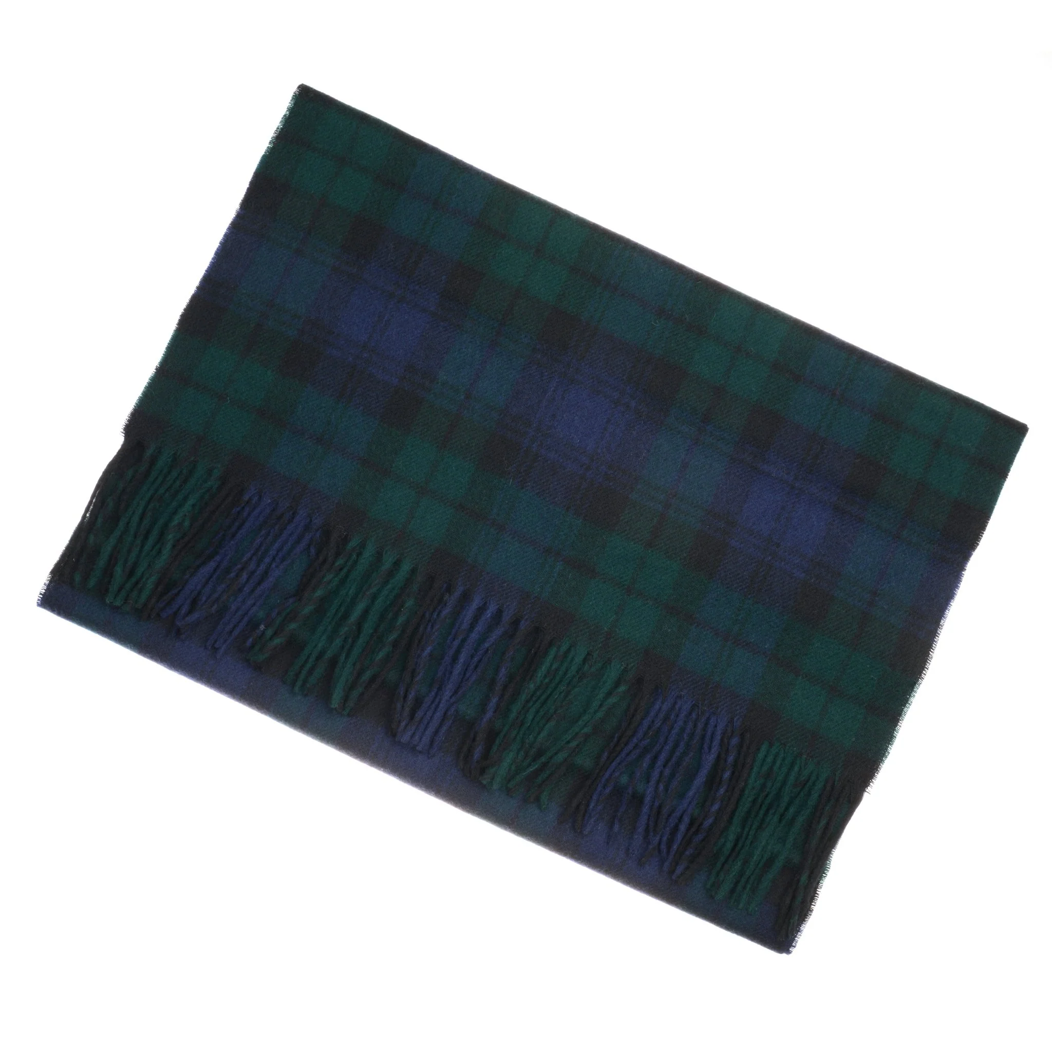Unisex Cashmere Wide Tartan Scarf - Image 4