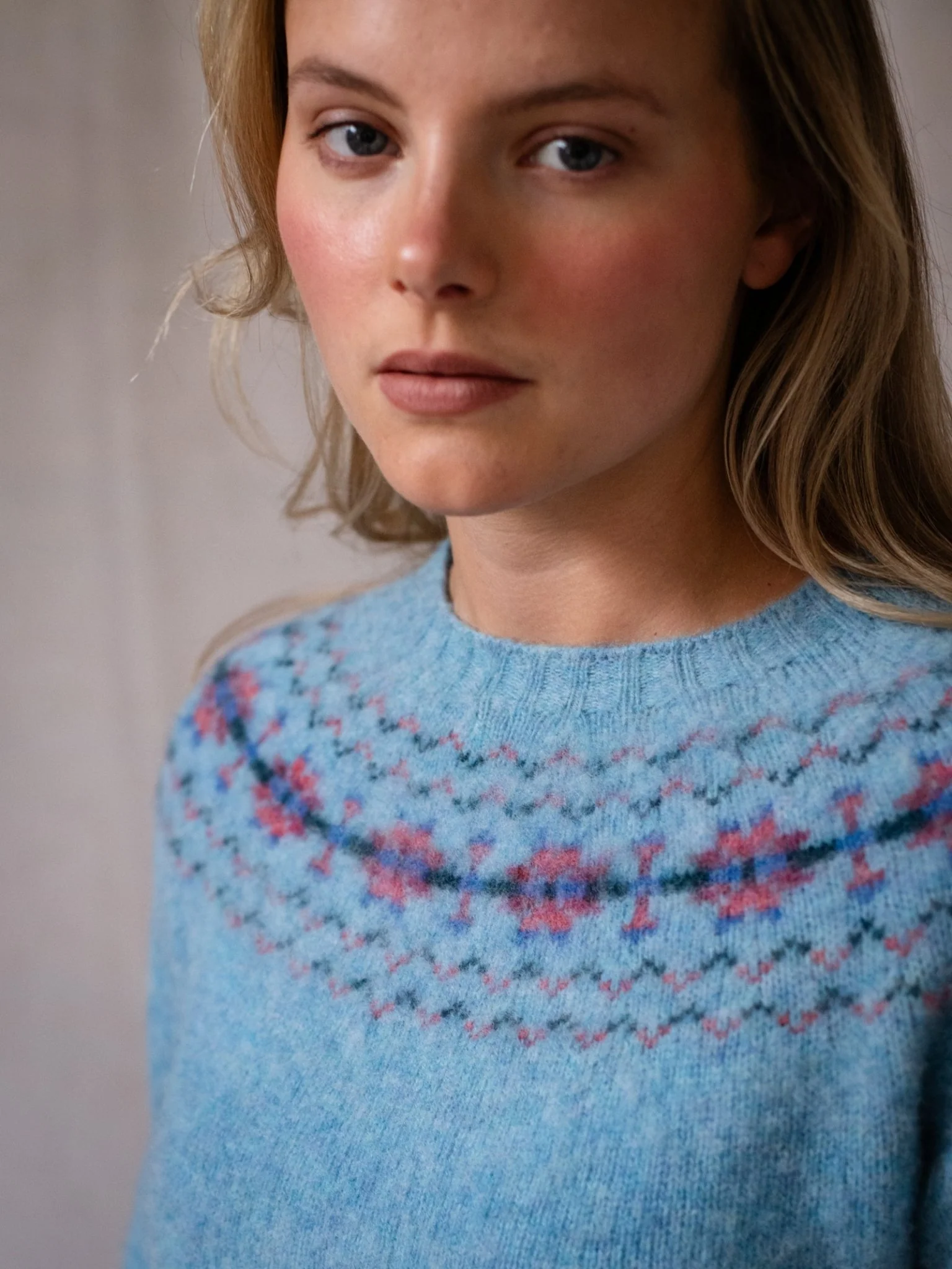 Shaggy Cropped Fairisle Crew - Image 7
