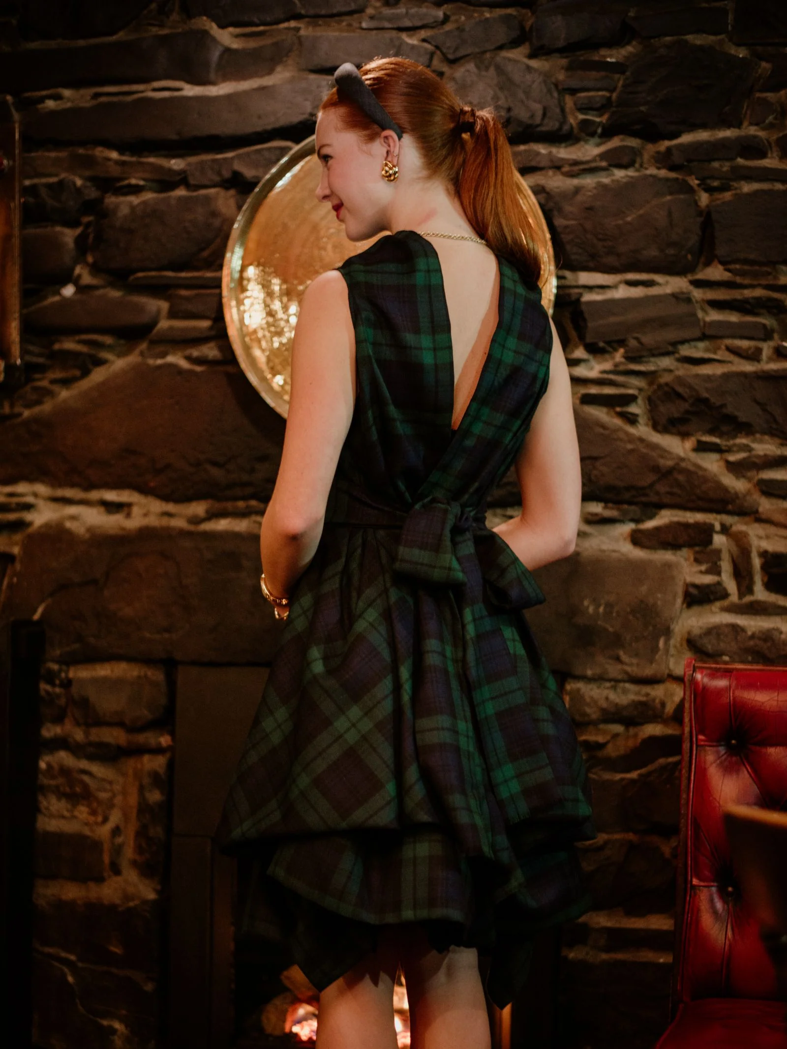 Reversible Wool Wrap Dress - Image 4