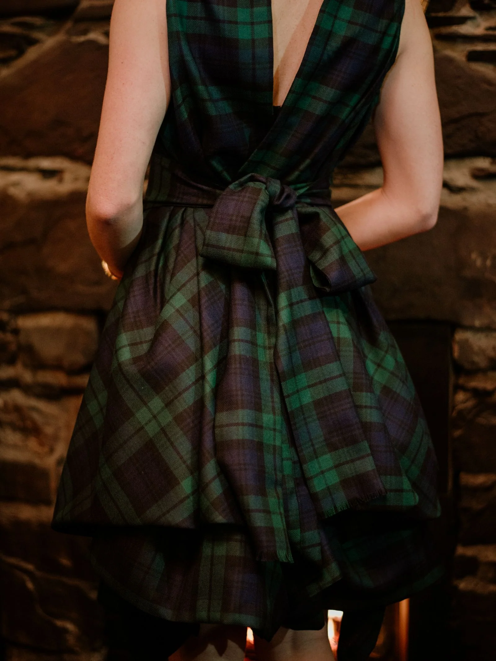 Reversible Wool Wrap Dress - Image 5
