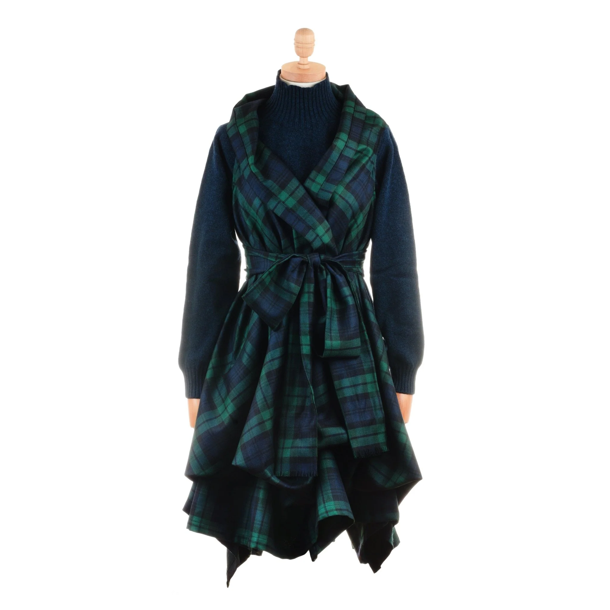 Reversible Wool Wrap Dress - Image 7